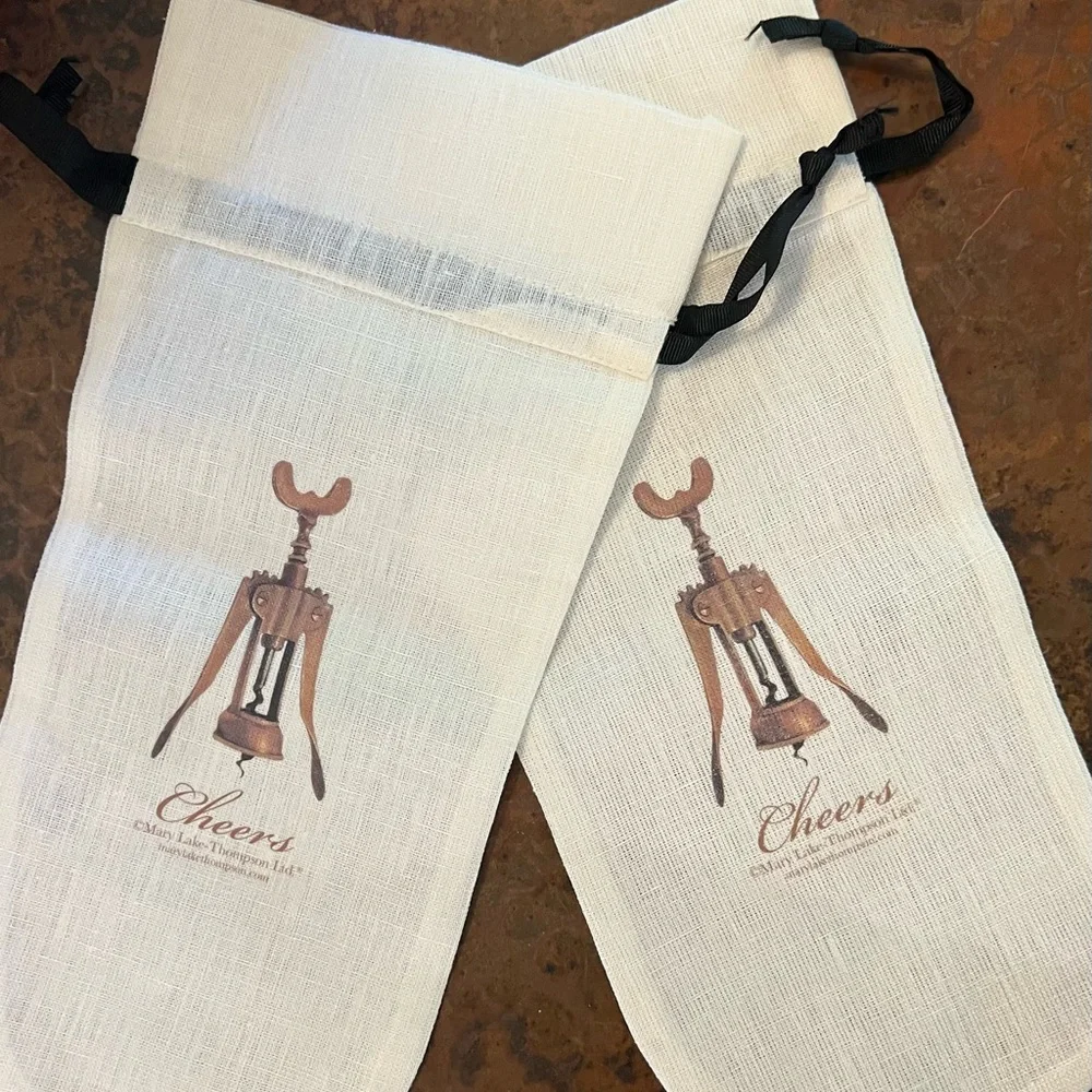 NWOT-Darling cheese cloth wine bottle covers - Picture 3 of 3